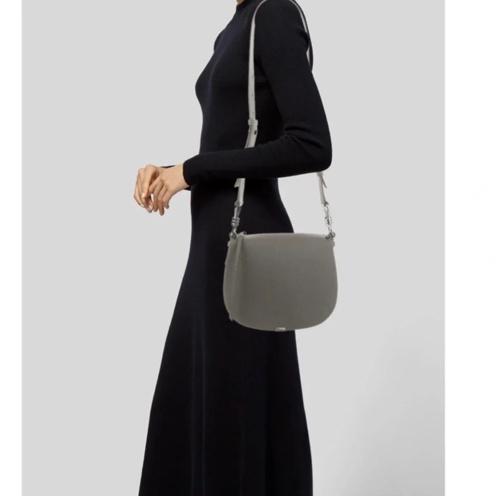 All Saints Gray Crossbody Bag with Adjustable Strap and Silver Hardware - Picture 2 of 5